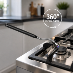 USB Rechargeable Lighter 360° Kitchen Lighter Electronic Kitchen Lighter Windproof Lighter Long Reach Design Outdoor Electric Lighter