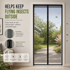 Mosquito Protection Door Net Fly Protection Curtain Magic Mesh Door Curtain Self Closing Mesh Door 100x210 Magnetic Door Net Easy Install Door Screen Hands Free Door Screen