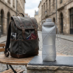 Silicone water bottle Foldable water bottle Travel water bottle Portable water bottle Leak-proof water bottle Space-saving water bottle