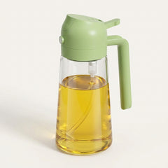 2-in-1 oil sprayer and dispenser Glass oil dispenser bottle Olive oil spray bottle for cooking Kitchen accessories oil dispenser 500ml Cooking oil bottle for grilling & BBQ