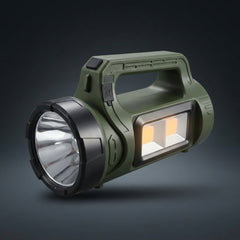 Solar Rechargeable Searchlight Heavy Duty Flashlight Waterproof Flashlight Handheld Torch Long Range LED Torch Light.