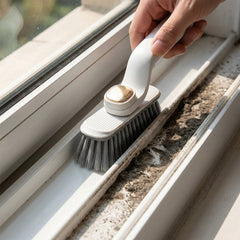 Multi-function crevice brush 360-degree rotating head brush Kitchen sink crevice brush Sliding door groove cleaner Rotating crevice cleaning brush Hard bristle gap cleaner
